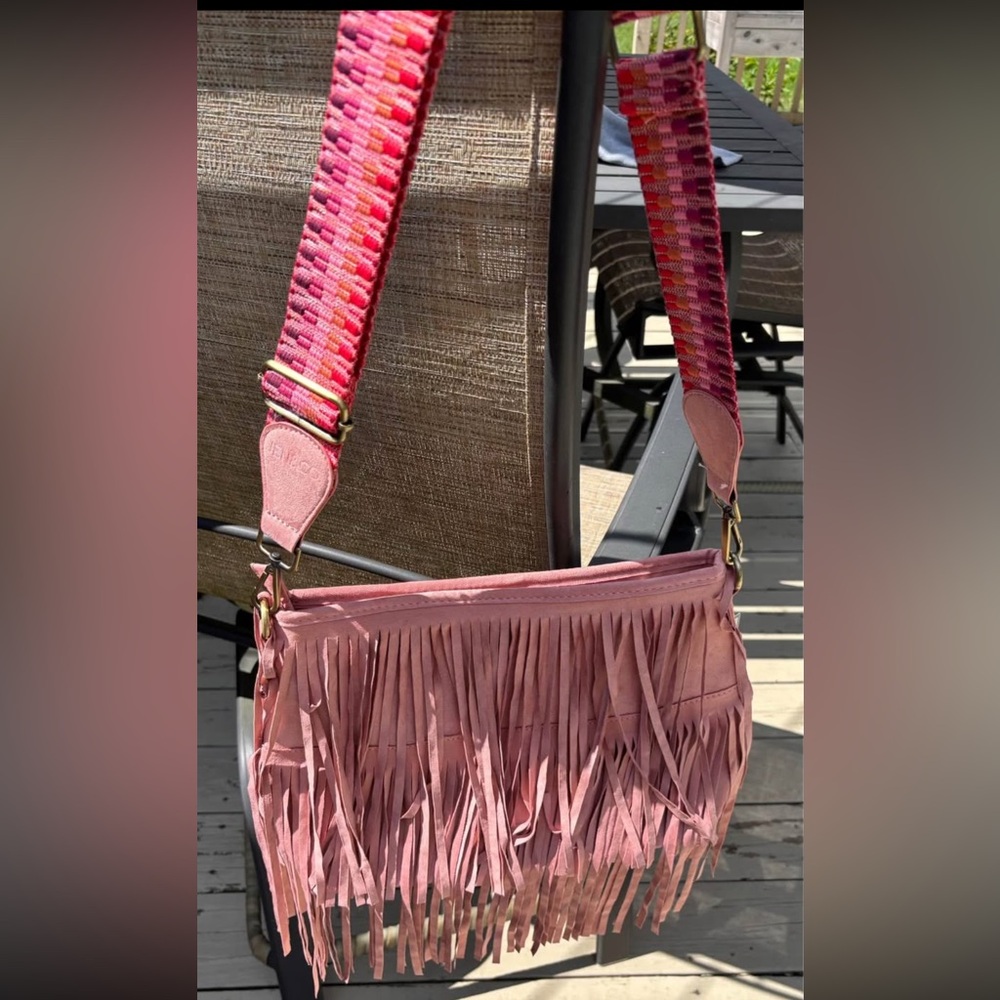 Jen & Co Pink and Red Crossbody Bag Strap